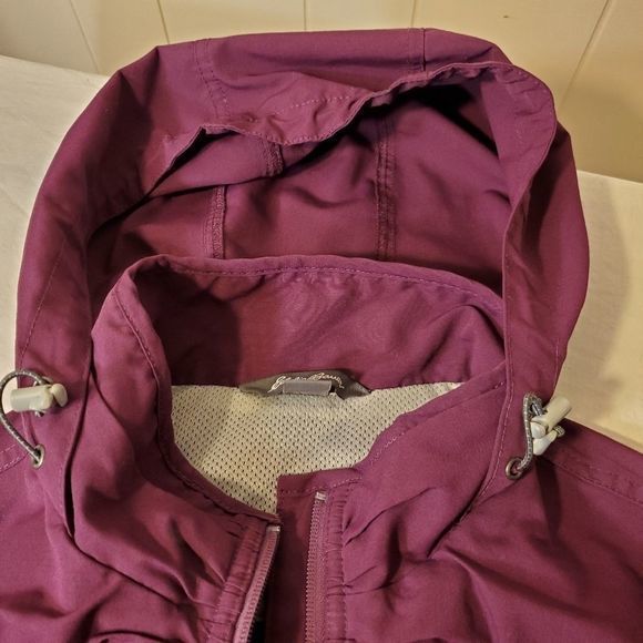Eddie Bauer Lightweight Jacket Removable Hood Many Pockets - Picture 6 of 12